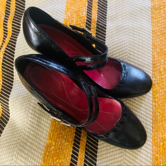 Kate Spade Scarlett Black Leather Mary Jane Heels - Picture 6 of 11